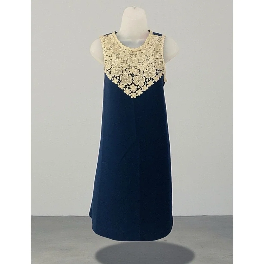 Lilly Pulitzer Nala Lace Bodice shift Good Navy Lace dress Size 6‎ Orig $178 EUC - Picture 9 of 10